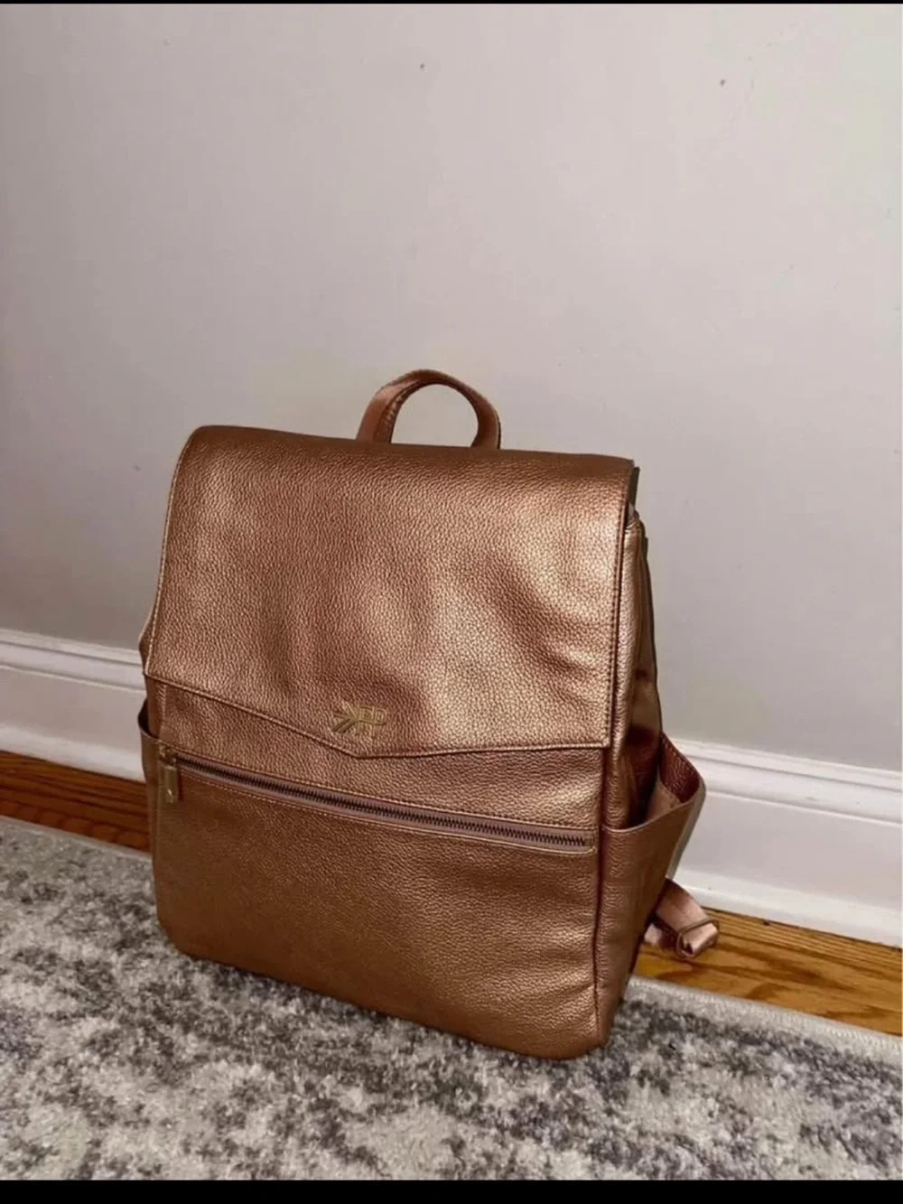 Freshly picked diaper bag in Rose Gold